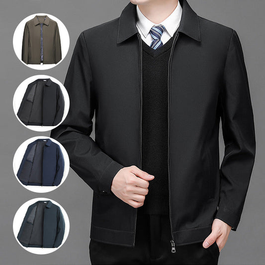 Men's Windproof Lapel Zipper Jacket