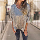 Women's Loose V-Neck Leopard Print Half Sleeve T-shirt