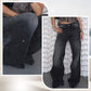 ✨Vaqueros rectos con brillantes y estilo urbano para mujer🛒envío gratis