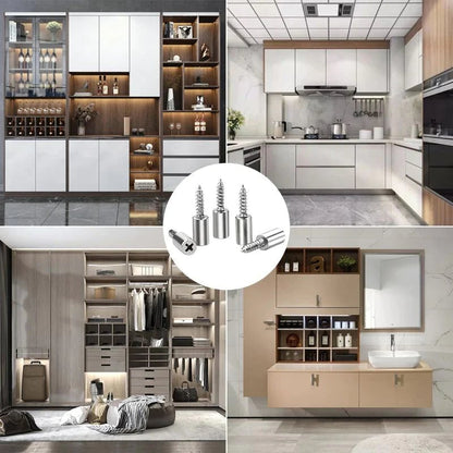 📢📢50%  OFF !! ⏰ Self-tapping Screws Cabinet Laminate Support - 200 PCS with 5 Sizes for Easy Furniture Assembly 🛠️📦