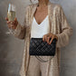 ✨Sequin Open Front Top Wide Leg Pants Set