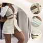 Vestido Blazer Casual Con Cintura Hueca para Mujer