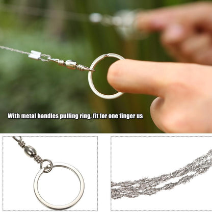 🪚 BUY 1 GET 1 FREE ! 🔥 Survival Gear Stainless Steel Wire Saw – Durable, Portable & Multi-Purpose for Outdoor ⚡