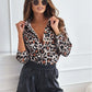Women's Fashion Multicolor Printed Lapel Shirt