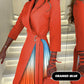💕Limited Sale 50% OFF💕Ombre Lapel Neck Tied Waist Pleated Blazer Dress
