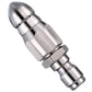 ❄️Summerfresh 50% OFF!💦High-Pressure Drain Jetting Nozzle – Stainless Steel 1 Forward + 6 Rear Jets with 1/4" Quick Connect