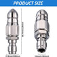 ❄️Summerfresh 50% OFF!💦High-Pressure Drain Jetting Nozzle – Stainless Steel 1 Forward + 6 Rear Jets with 1/4" Quick Connect