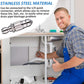 ❄️Summerfresh 50% OFF!💦High-Pressure Drain Jetting Nozzle – Stainless Steel 1 Forward + 6 Rear Jets with 1/4" Quick Connect