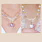 💜High-grade Purple Full Diamond Beads Necklace(49% OFF)💎
