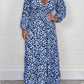 💃LAST DAY SALE 49% OFF🏝️Women Printed Sexy Deep V-neck Dress