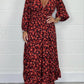 💃LAST DAY SALE 49% OFF🏝️Women Printed Sexy Deep V-neck Dress