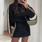 Trendy Long Sleeve Top & Mini Skirt 2-Piece Set