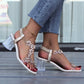 🎁Hot Sale 50% Off⏳Fashion Elastic Women's Sandals with Rhinestones