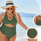 🔥HOT SALE 49% OFF🔥Womens Push-up Tummy Control Bathing Suits V-neck Cutout Swimsuits