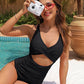 🔥HOT SALE 49% OFF🔥Womens Push-up Tummy Control Bathing Suits V-neck Cutout Swimsuits