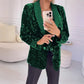 🎉Spring Hot Sale🎉Long Sleeve Sequin Blazer With Pockets
