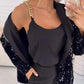 🎉Spring Hot Sale🎉Long Sleeve Sequin Blazer With Pockets