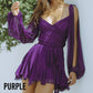 Wrap dress with V-neck and split sleeves