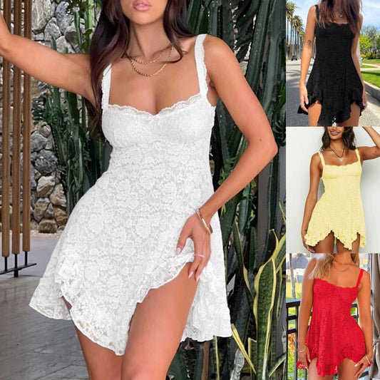 Women's Mini Sleeveless Lace Cami Dress