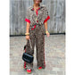 🌸Spring Hot Sale 49% OFF💐 Women's 2-Piece Leopard Print Outfit Button-Down Shirt & Wide-Leg Pants