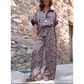 🌸Spring Hot Sale 49% OFF💐 Women's 2-Piece Leopard Print Outfit Button-Down Shirt & Wide-Leg Pants