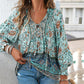 💖Last day sale. 50% off💖Feminine fashion printed V-neck long sleeve shirt