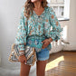 💖Last day sale. 50% off💖Feminine fashion printed V-neck long sleeve shirt