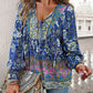 💖Last day sale. 50% off💖Feminine fashion printed V-neck long sleeve shirt