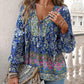 💖Last day sale. 50% off💖Feminine fashion printed V-neck long sleeve shirt