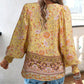 💖Last day sale. 50% off💖Feminine fashion printed V-neck long sleeve shirt