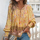 💖Last day sale. 50% off💖Feminine fashion printed V-neck long sleeve shirt