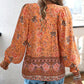 💖Last day sale. 50% off💖Feminine fashion printed V-neck long sleeve shirt