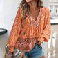 💖Last day sale. 50% off💖Feminine fashion printed V-neck long sleeve shirt