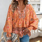💖Last day sale. 50% off💖Feminine fashion printed V-neck long sleeve shirt