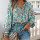 💖Last day sale. 50% off💖Feminine fashion printed V-neck long sleeve shirt