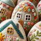 Patchwork Felt Easter Egg House DIY Kit