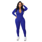 Solid Color Half Zip Seamless Jumpsuit