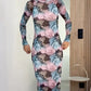 Dusk Rose Slim-Fit Midi Dress