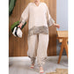 Women’s Color Block Casual Loose Two-Piece Set