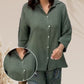 🌸NEW HOT SALE✨Women's Fashion Loose Cardigan Shirt & High Waist Pants Two Piece Set