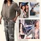 🌸NEW HOT SALE✨Women's Fashion Loose Cardigan Shirt & High Waist Pants Two Piece Set