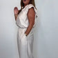Sleeveless Shirt + Wide Leg Pants Set
