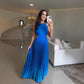 Women's Halter Pleated Gradient Color Dress