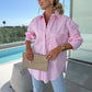 🌸Spring Specials💐 Women's Long Sleeve Casual Striped Loose Mid-Length Shirt
