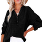 🔥Last Day Sale 50%💖Women’s Casual Gauze Button Neck Long Sleeve Blouse