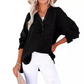 🔥Last Day Sale 50%💖Women’s Casual Gauze Button Neck Long Sleeve Blouse