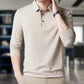 Thick, warm men's shirt with lapel and long sleeves