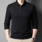 Thick, warm men's shirt with lapel and long sleeves