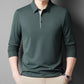 Thick, warm men's shirt with lapel and long sleeves