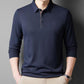 Thick, warm men's shirt with lapel and long sleeves
